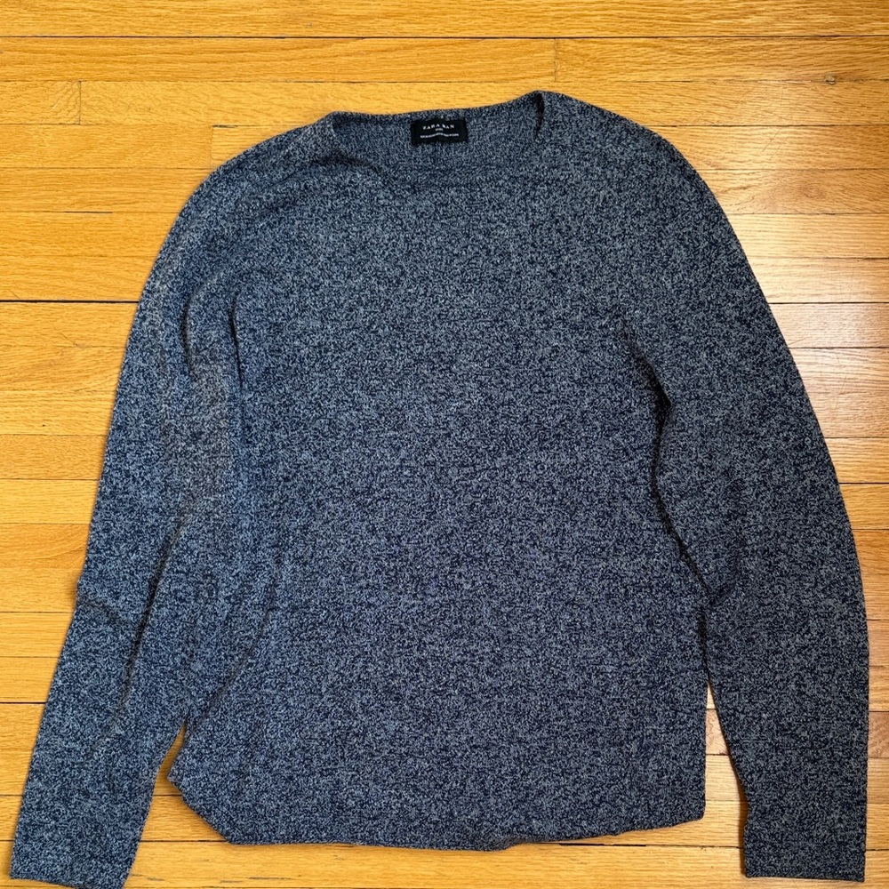 Zara Blue Crewneck Sweater
